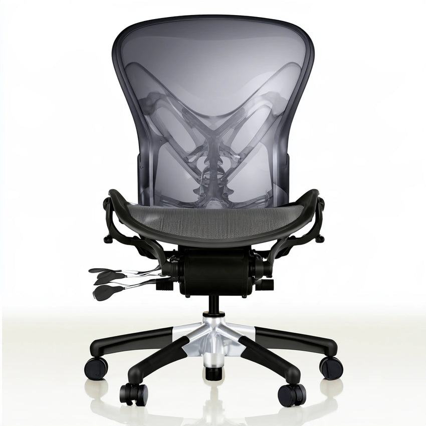 Poltrona ergonomica da ufficio, colore bianco